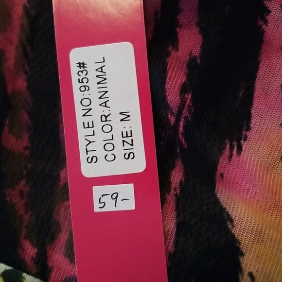 Mechant Sheer Tie Dye Animal Print Tunic  Sz Med - Picture 5 of 6